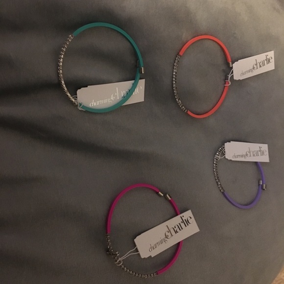 Charming Charlie colored bangle bracelets lot - Picture 5 of 8